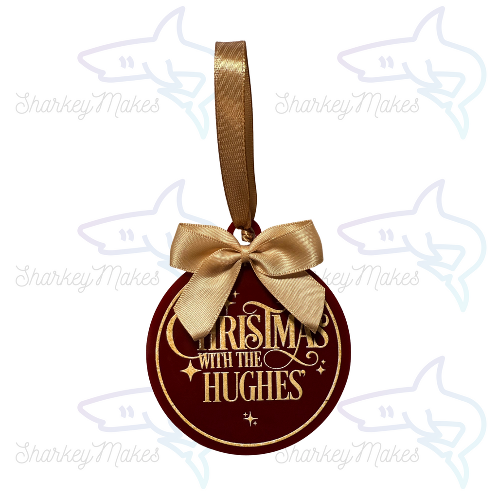 Deep Red Personalised Bauble