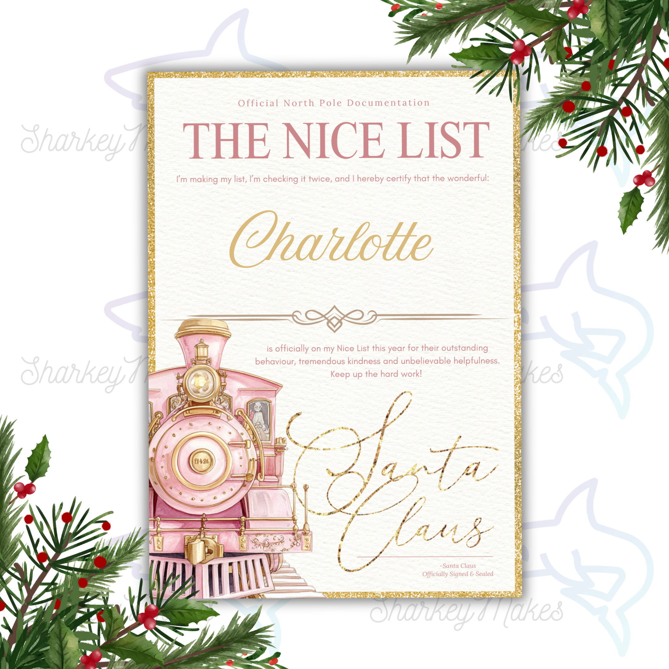 Personalised Christmas Nice List