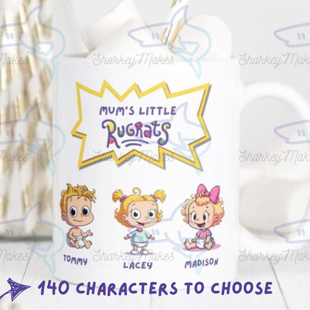 Personalised “X's Little Rugrats” Mug – Custom Cartoon Family Gift
