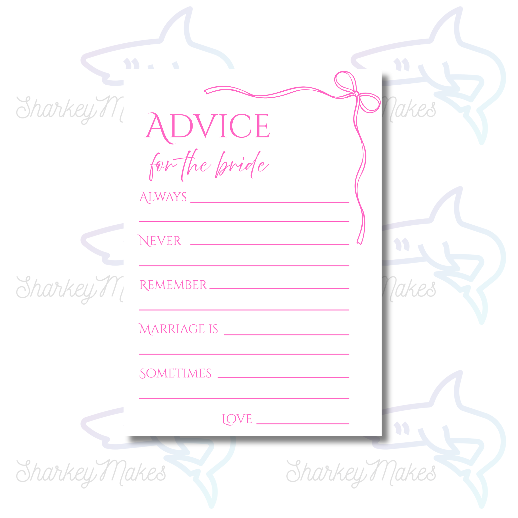 Pink Bow Hen Party Games