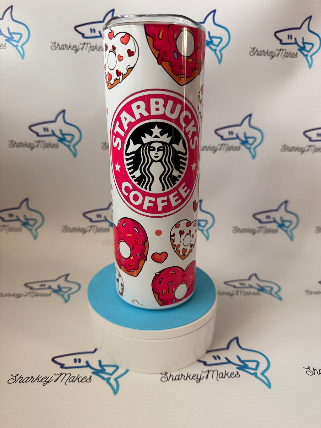 Doughnut Heart Star Bucks inspired 20oz Tumbler