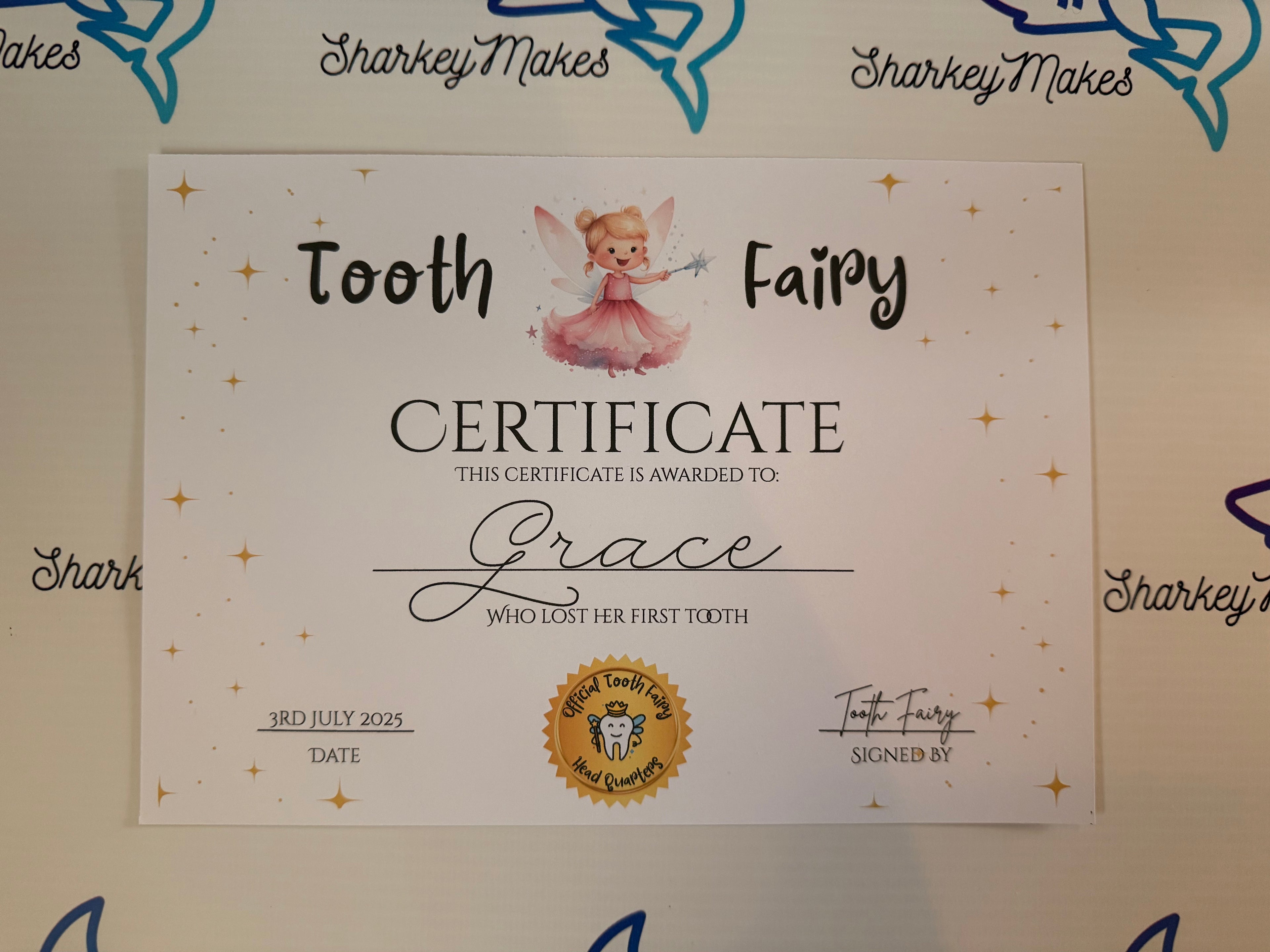 Personalised Tooth Fairy Pouch & Certificate Set – A Magical Keepsake for Your Child’s First Lost Tooth