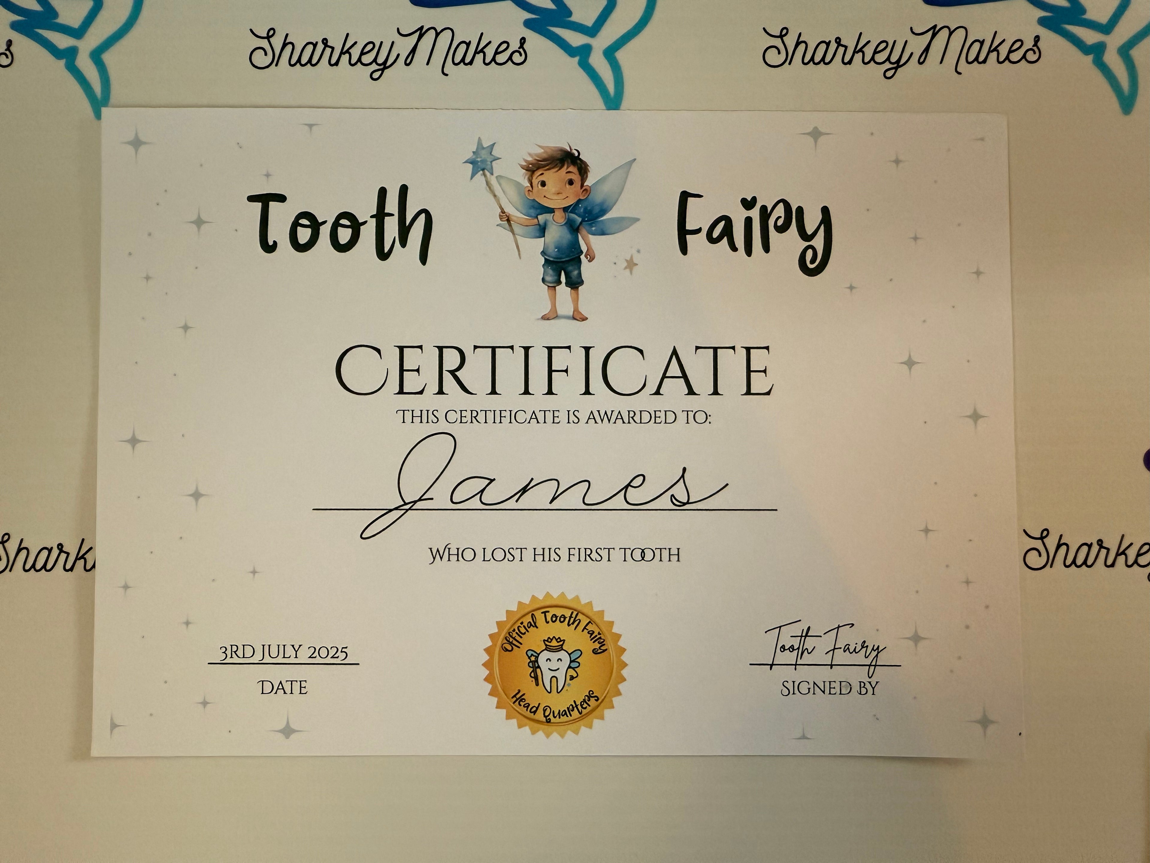 Personalised Tooth Fairy Pouch & Certificate Set – A Magical Keepsake for Your Child’s First Lost Tooth