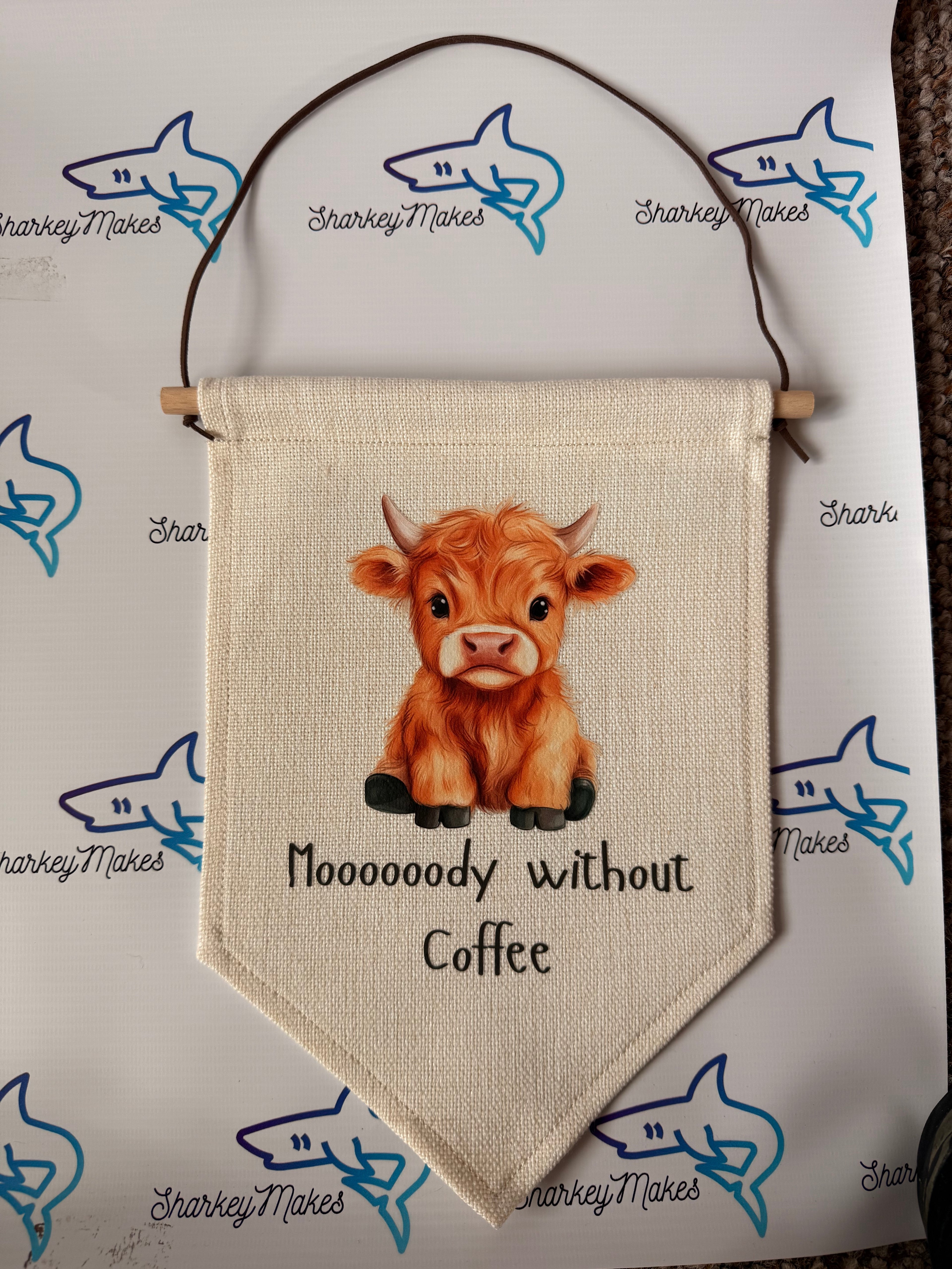 Highland Cow Hanging Pennant